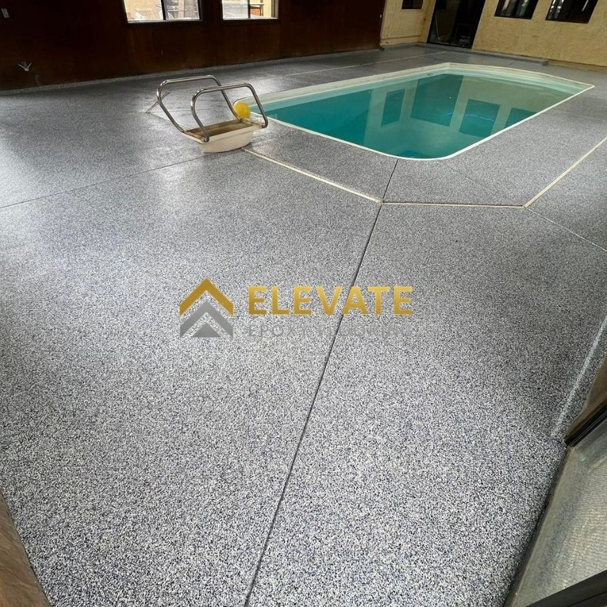 flake system pool deck epoxy coating