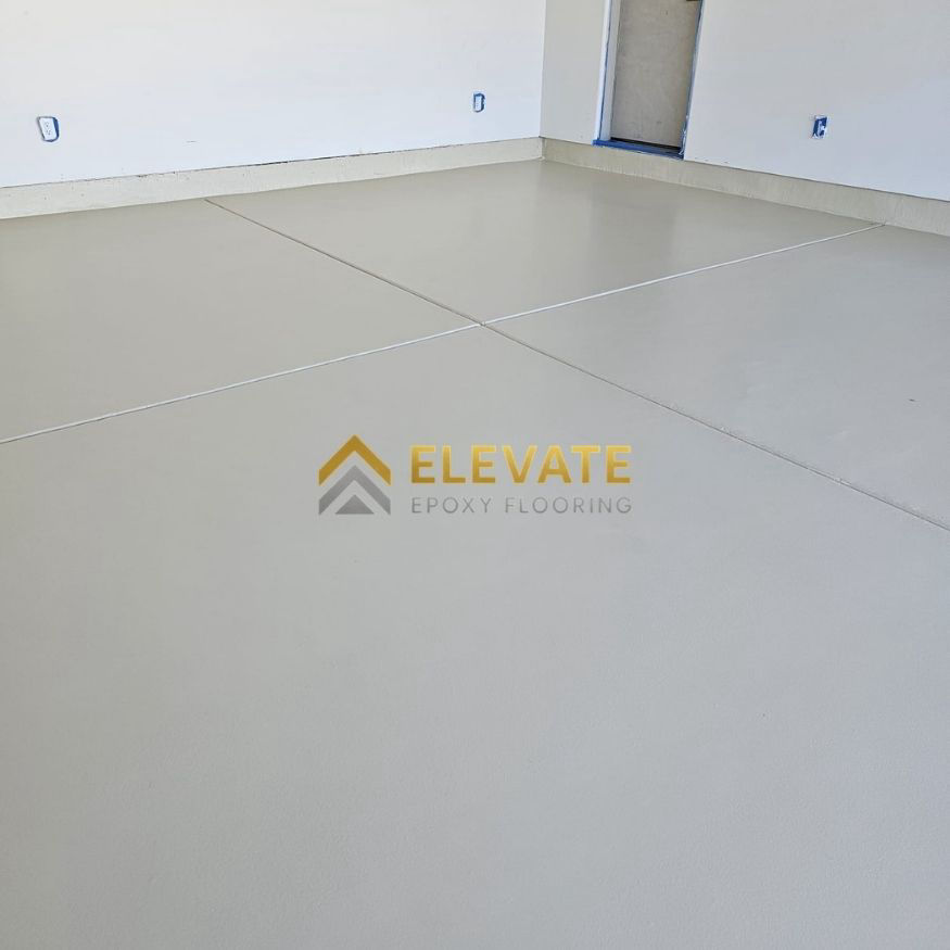 solid color epoxy garage floor